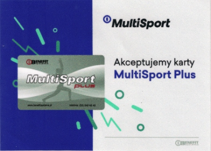Akceptujemy karty MultiSport Plus