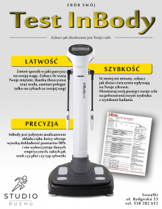 Test InBody - najbardziej precyzyjny analizator składu ciała